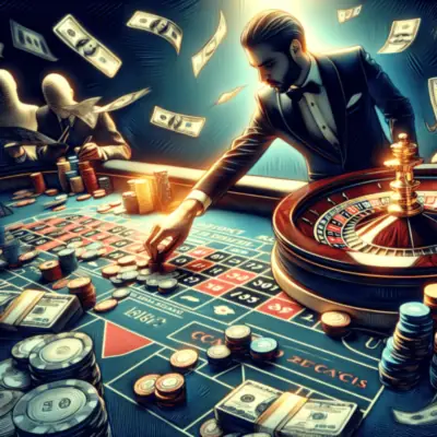 Roulette wheel spinning in a live online game