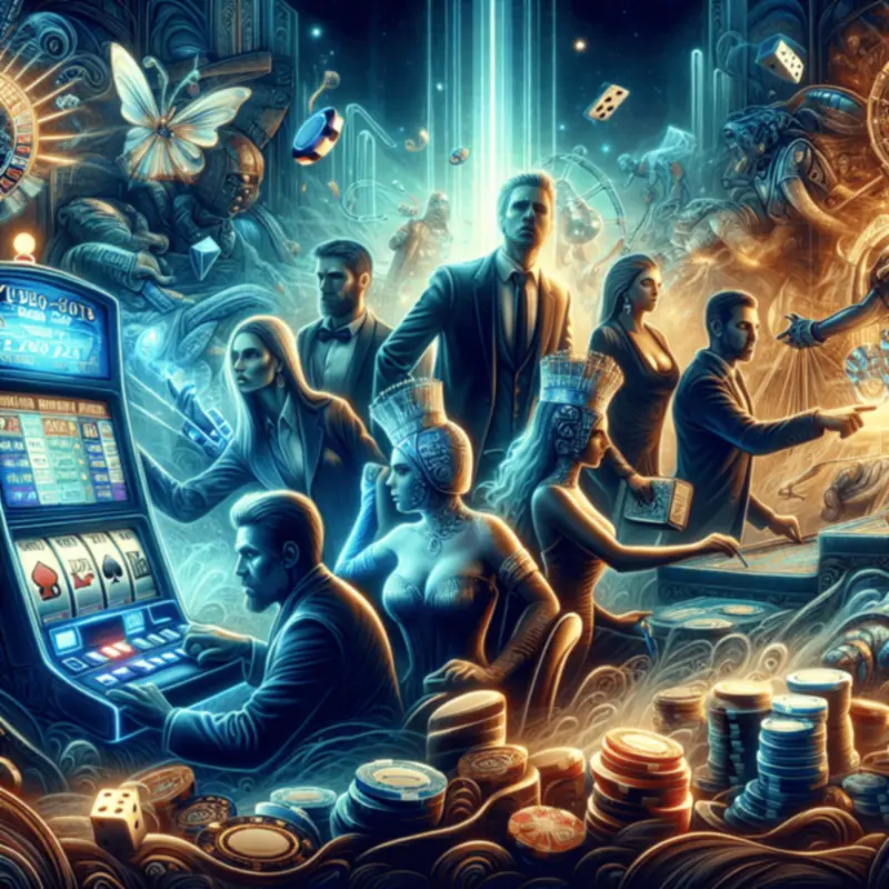 Video-Slots casino interface with spinning reels